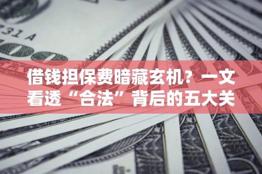 济南借钱担保费暗藏玄机？一文看透“合法”背后的五大关键陷阱