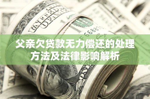 济南父亲欠贷款无力偿还的处理方法及法律影响解析