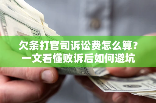 济南欠条打官司诉讼费怎么算？一文看懂败诉后如何避坑