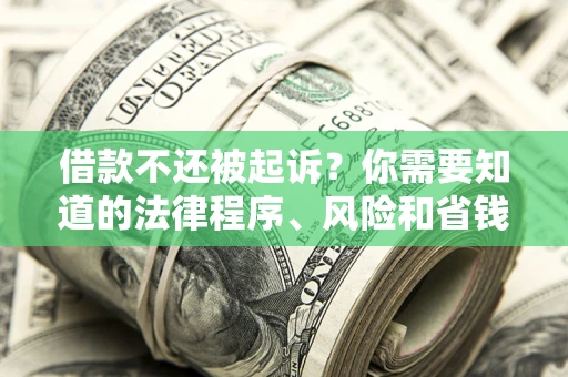 济南借款不还被起诉？你需要知道的法律程序、风险和省钱技巧